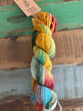 YARN BEE  Authentic Hand-Dyed Alpaca - color #6 Maple Leaf Meadow  3 Skeins